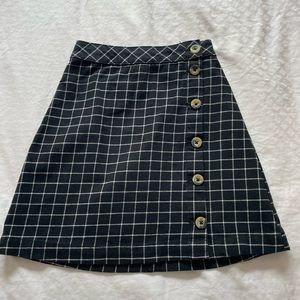 H&M Checkered Button Mini Skirt Women’s Size 0